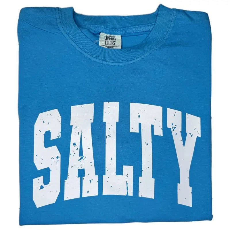 Salty Distressed Tee, Salty Comfort Colors T-Shirt Hoodie, Sweatshirt | HypeCrazeTee.com