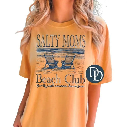 "Salty Moms Beach Club" Graphic T-Shirt Hoodie, Sweatshirt | HypeCrazeTee.com