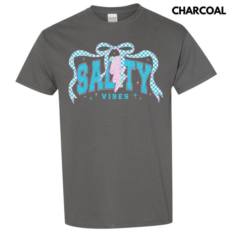 Salty Vibes Coquette Gildan Short Sleeve T-Shirt Hoodie, Sweatshirt | HypeCrazeTee.com