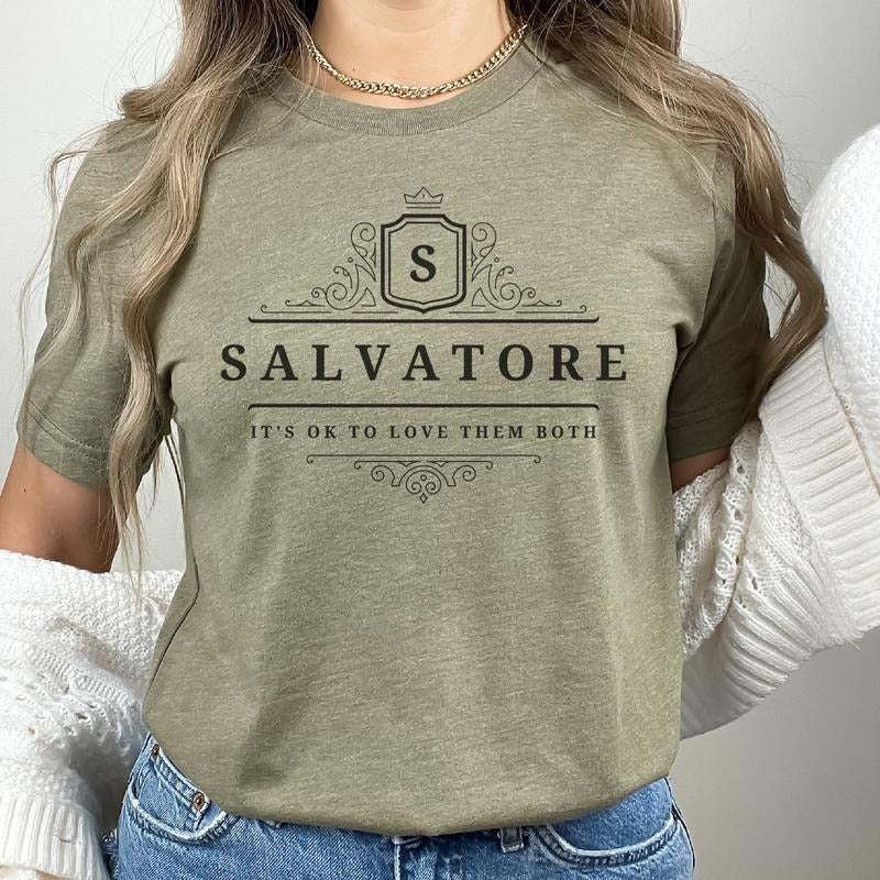 Salvatore Its Ok To Love Them Both T-Shirt Salvatore 1864 Tshirt Mystic Falls Tee Vampire Diaries Shirt TV Show T-Shirt...