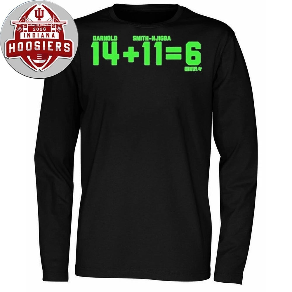 Sam Darnold and Jaxon Smith-Njigba 14 + 11 = 7 Logo 2026 Shirt