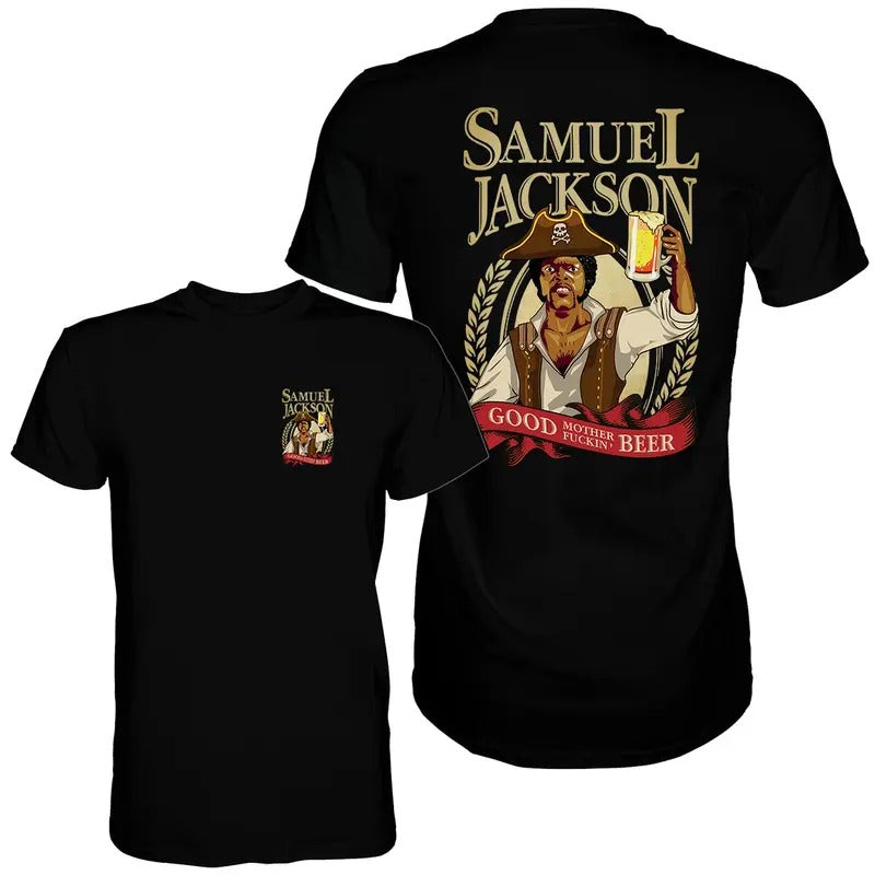 Sam Jackson Beer Cotton Tee, Unisex Tshirt, Funny tee Hoodie, Sweatshirt | HypeCrazeTee.com