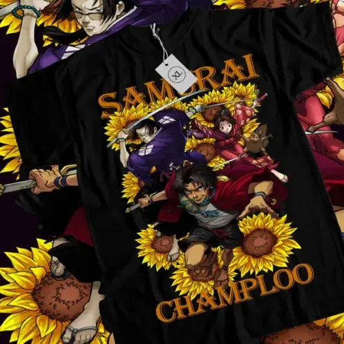 Samurai Champloo T-Shirt Manga Anime Walk Mugen Jin Fuu Kasumi Shirt All Size Hoodie, Sweatshirt | HypeCrazeTee.com