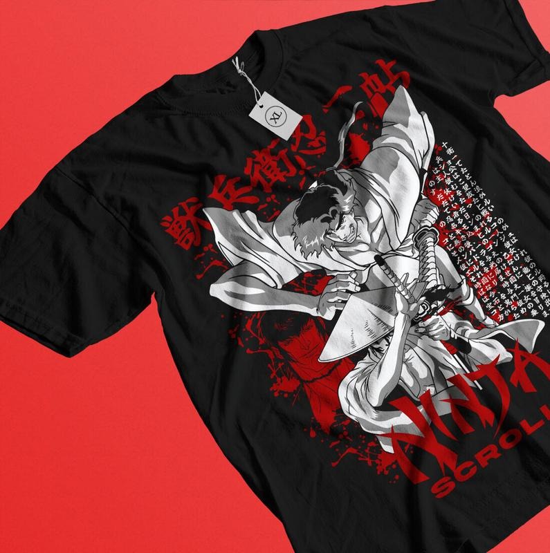 Samurai Champloo T-Shirt S-4XL Horror Anime Walk Mugen Jin Fuu Kasumi Scrol Gift Shirt Hoodie, Sweatshirt | HypeCrazeTee.com