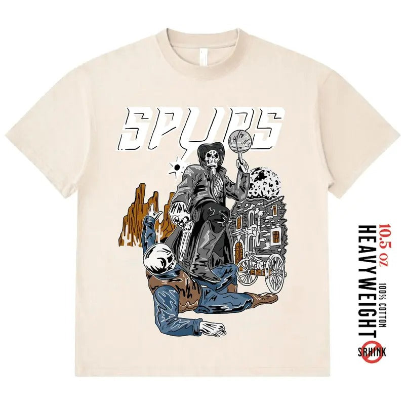San Antonio City Basketball Inspired Spurs Oversized T-Shirts