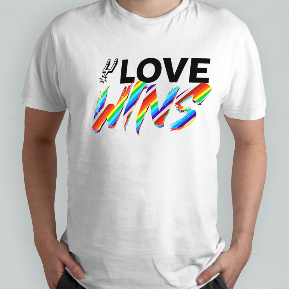 San Antonio Spurs love wins rainbow pride shirt