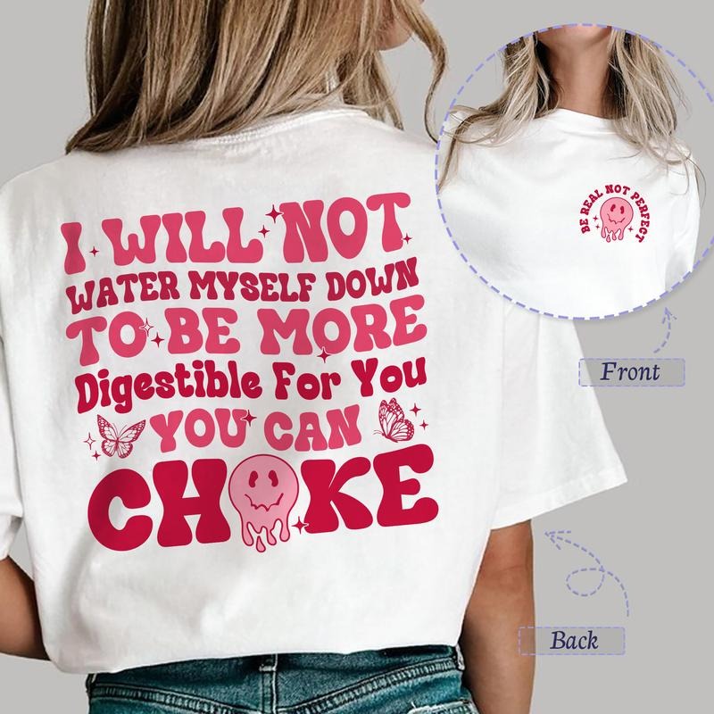 Sandjest Be Real Not Perfect Affirmation Shirt for Women Positive T-Shirt Christmas Birthday Gift for Girl Friends...