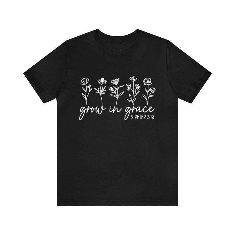 Sandjest Christian T-Shirt Grow in Grace Gift for Jesus Lover Bible Lovers Hoodie, Sweatshirt | HypeCrazeTee.com