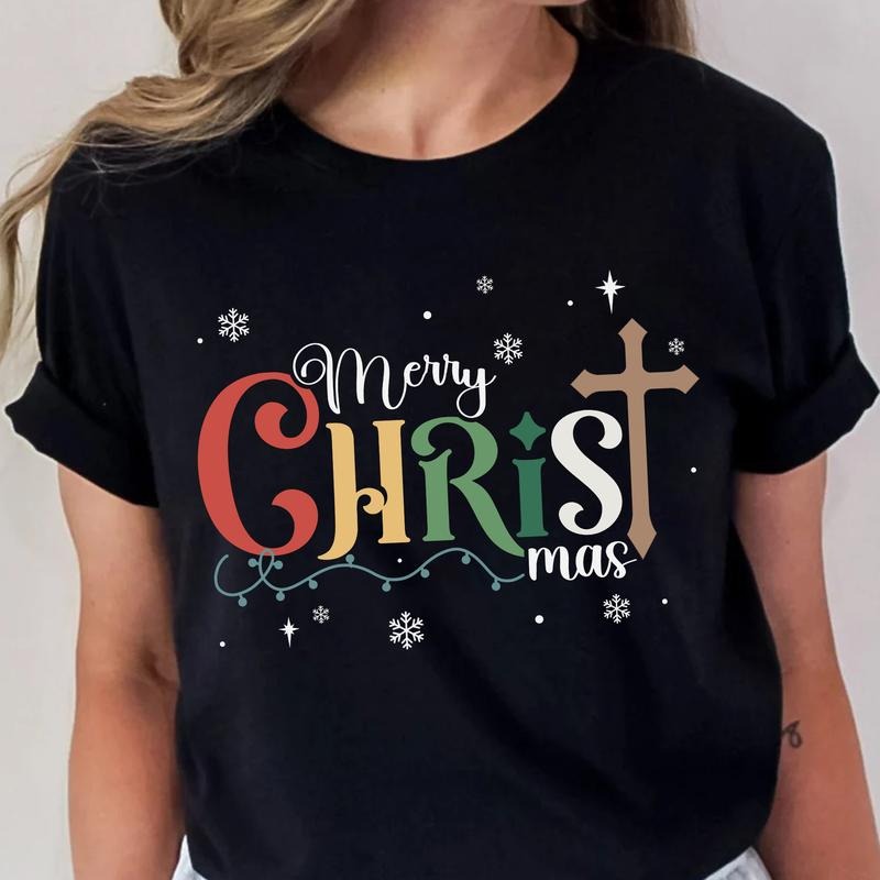 Sandjest Christian T-Shirt Merry Christ Mas Gift for Women Girl Friend Boy Men Hoodie, Sweatshirt | HypeCrazeTee.com
