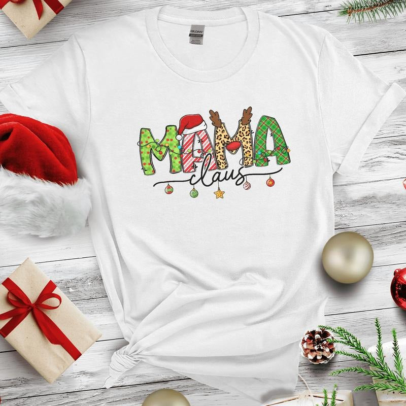 Sandjest Christmas T-shirt Mama Claus Gift for Mom Mother Women Xmas Gift for Your Beloved Hoodie, Sweatshirt