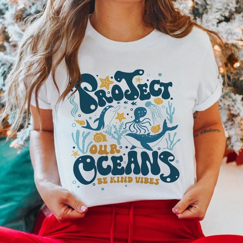 Sandjest Environment Awareness T-Shirt Sister Protect Our Oceans Gift for Women Girl Friend Hoodie, Sweatshirt