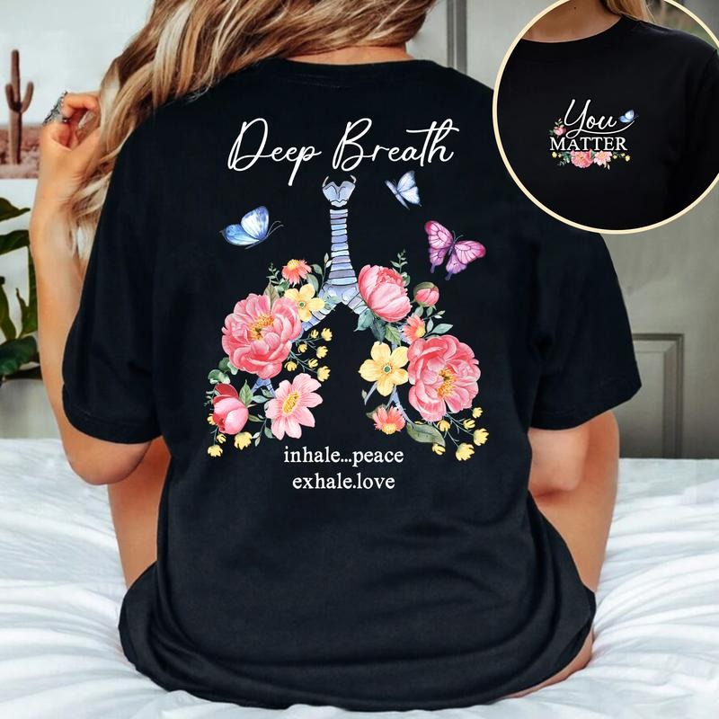 Sandjest Inspirational T-Shirt Deep Breath Gift for Women Girl Friend Hoodie, Sweatshirt | HypeCrazeTee.com