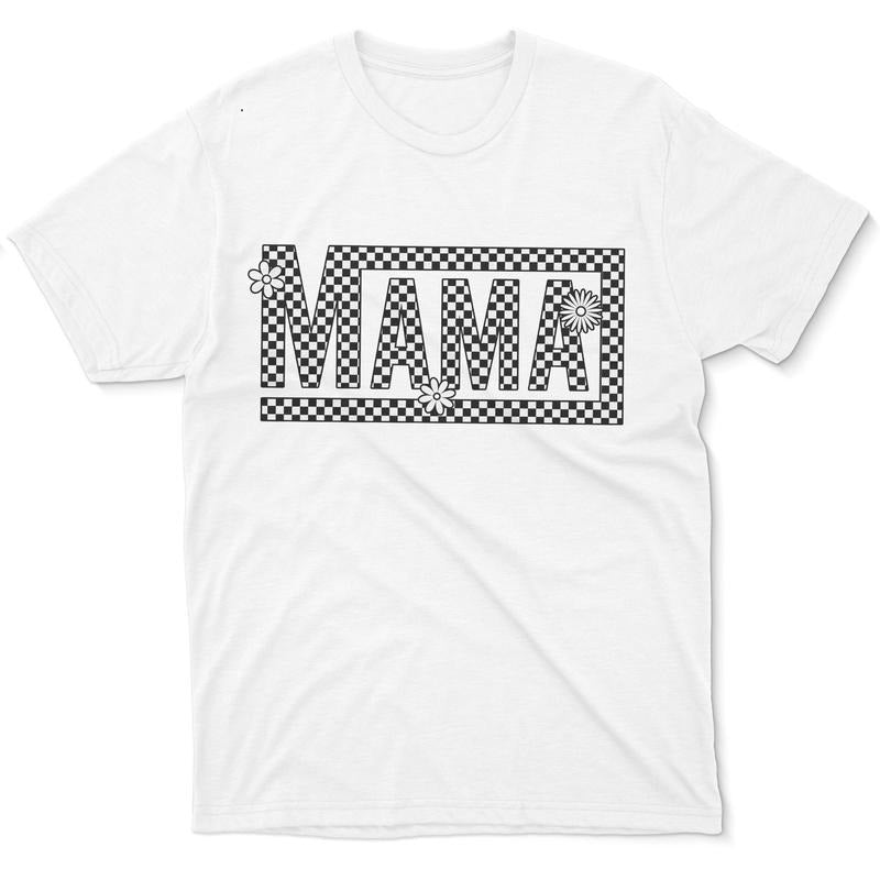 Sandjest Mom T-Shirt Mama Style Checkerboard Gift for Mother Mommy Hoodie, Sweatshirt | HypeCrazeTee.com
