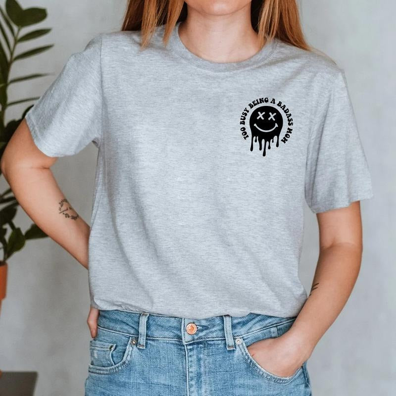 Sandjest Mom T-Shirt Too Busy Being a Badass Mom Gift for Women Mother Mommy Hoodie, Sweatshirt | HypeCrazeTee.com