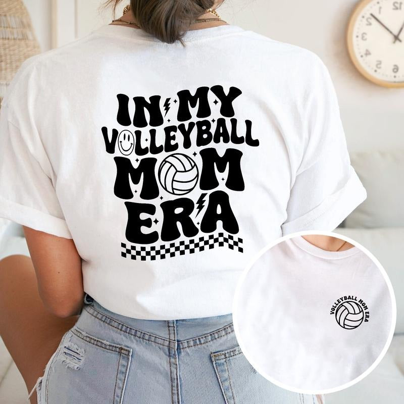 Sandjest Mom T-Shirt in My Volleyball Mom Era Gift for Women Girl Mother Mommy Hoodie, Sweatshirt | HypeCrazeTee.com