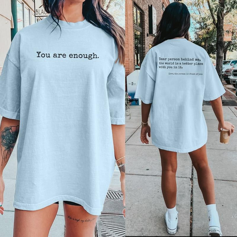 Sandjest Motivational T-Shirt Dear People Behind Me for Wife Girlfriend Friends Christmas Birthday Gift Hoodie, Sweatshirt