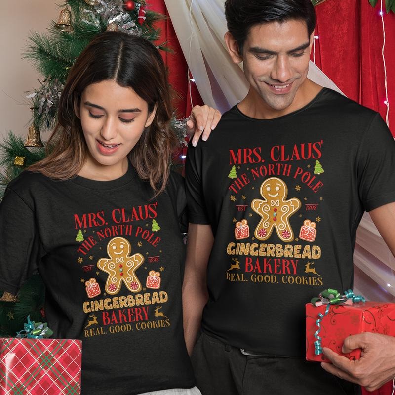Sandjest Mrs Claus The North Pole Shirt Christmas Gift for Women Friends on Xmas Hoodie, Sweatshirt | HypeCrazeTee.com