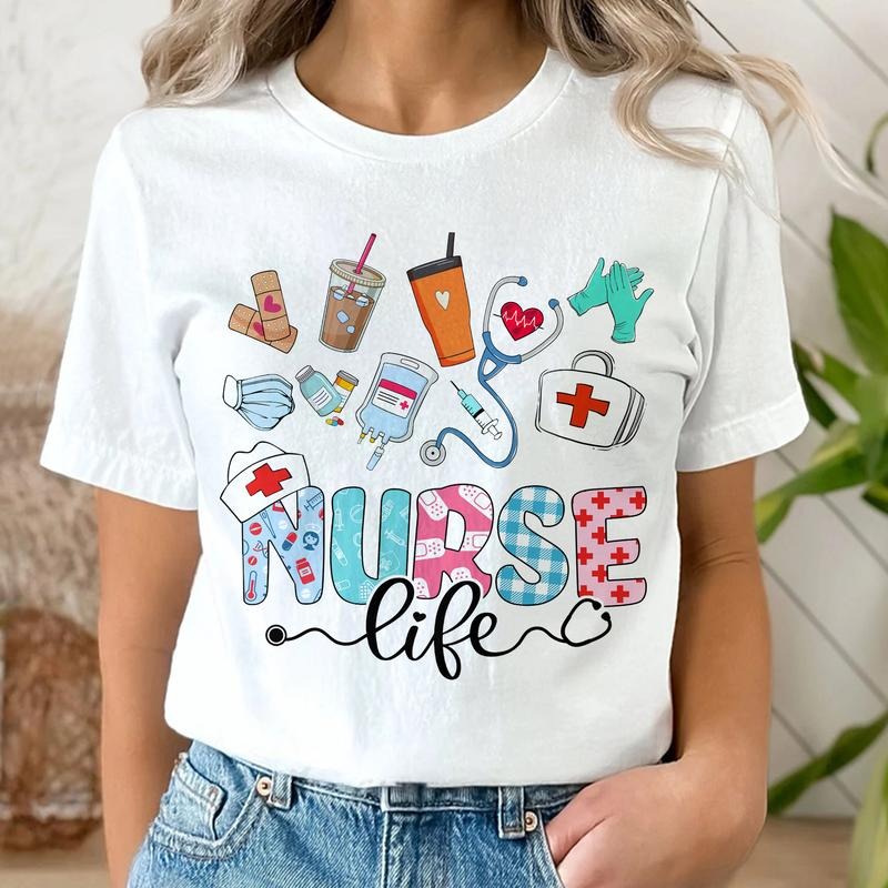 Sandjest Nurses T-Shirt Nurse Life Gift for Women Girl Friend Hoodie, Sweatshirt | HypeCrazeTee.com
