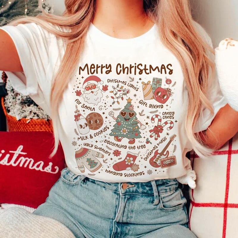 Sandjest Retro Xmas Shirt Merry Christmas Gift for Women Girl Friends christmas shirt Hoodie, Sweatshirt | HypeCrazeTee.com