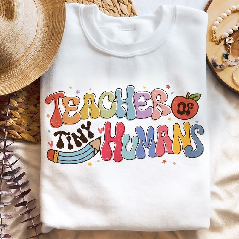 Sandjest Teacher T-Shirt Teacher of Tiny Humans Gift for Teachers Professors Hoodie, Sweatshirt | HypeCrazeTee.com