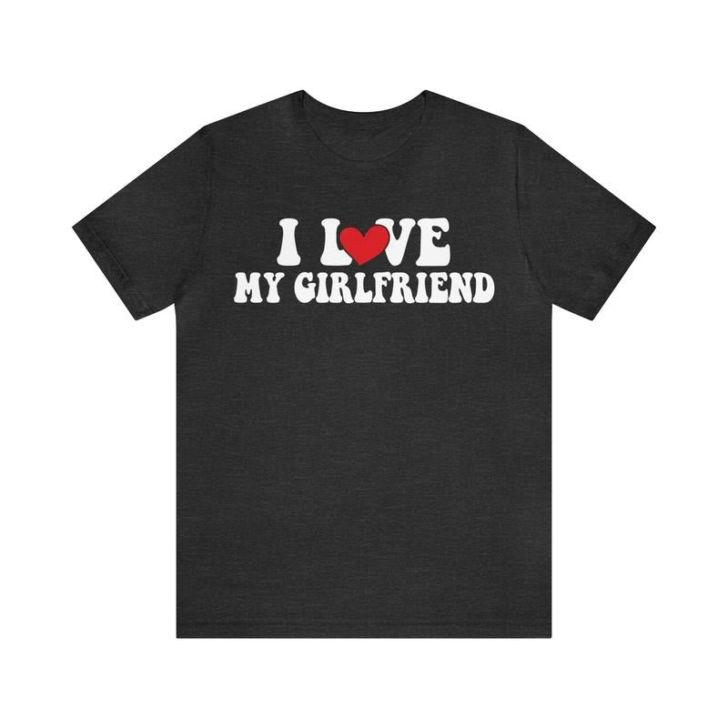 Sandjest Valentine T-Shirt I Love My Girlfriend Gift for Boyfriend Husband Fiancee Hoodie, Sweatshirt | HypeCrazeTee.com