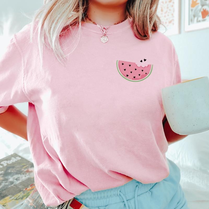Sandjest Valentine Tee Shirt Watermelon Heart Gift for Couple Wife Girlfriend Hoodie, Sweatshirt | HypeCrazeTee.com