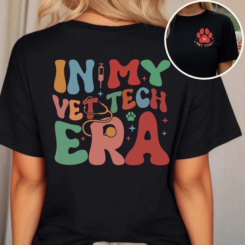 Sandjest Vet Tech T-Shirt in My Vet Tech Era Gift for Women Girl Friend Hoodie, Sweatshirt | HypeCrazeTee.com