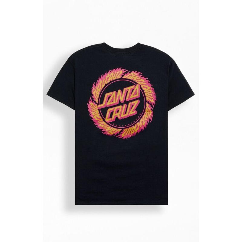Santa Cruz Men's Flame Ringed Dot T-Shirt - Multicolor Hoodie, Sweatshirt | HypeCrazeTee.com