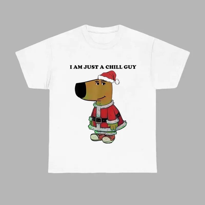 Santa I Am Just A Chill Guy Shirt, Christmas Funny T shirt Hoodie, Sweatshirt | HypeCrazeTee.com
