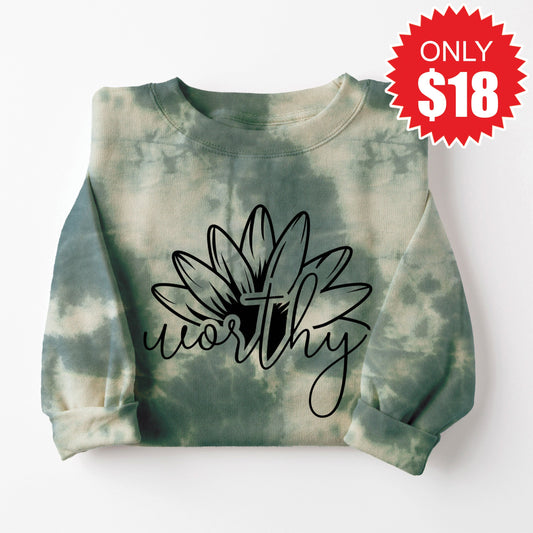 Worthy Sweatshirt - Sapphirine Tie Dye - 18