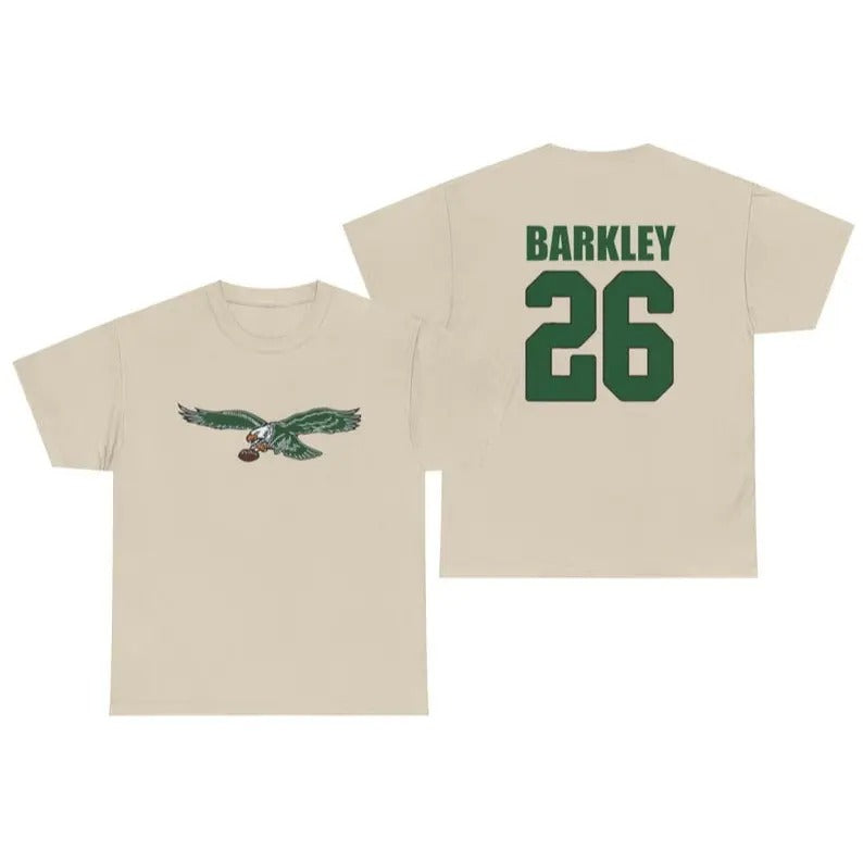 Saquon Barkley Jersey Shirt - Philadelphia Vintage Tee Unisex Double-sided Shirt Hoodie, Sweatshirt | HypeCrazeTee.com
