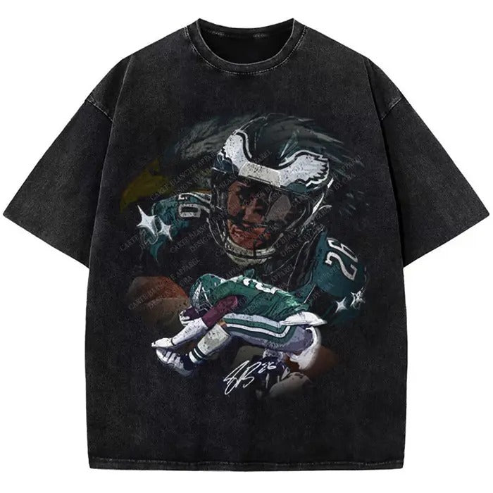 Saquon Night Night Jump Over T-Shirt Philadelphia Football Star Custom Graphic Tee Hoodie, Sweatshirt | HypeCrazeTee.com