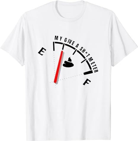 Sarcastic Work Shirts, My Give a Shlt Meter Is Empty Sarcastic Joke Gift Funny T-Shirt Menswear Top Casual Cotton Hoodie,...