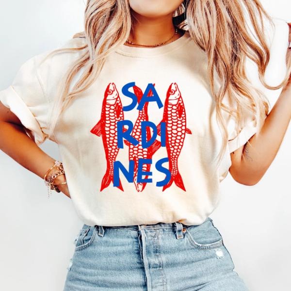 Sardines Shirt, Les Sardines Tshirt, Trendy Tinned Fish Club Shirt, Sardine Lover Gift Tee Hoodie, Sweatshirt