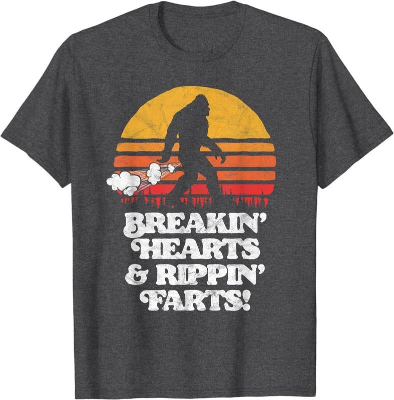 Sasquatch Breakin Hearts & Rippin Farts! Funny Bigfoot Sun T-Shirt Hoodie, Sweatshirt | HypeCrazeTee.com
