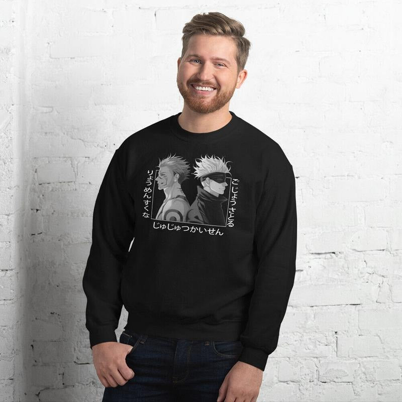 Satoru Gojo Vs Sukuna Yuji Itadori Jujutsu Kaisen Manga Anime Unisex Sweatshirt T-Shirts, Hoodie | HypeCrazeTee.com