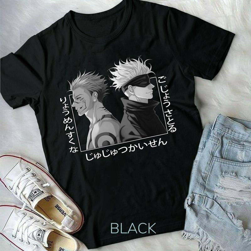 Satoru Gojo Vs Sukuna Yuji Itadori Jujutsu Kaisen Manga Anime new Unisex T-Shirt S-4XL Hoodie, Sweatshirt | HypeCrazeTee.com