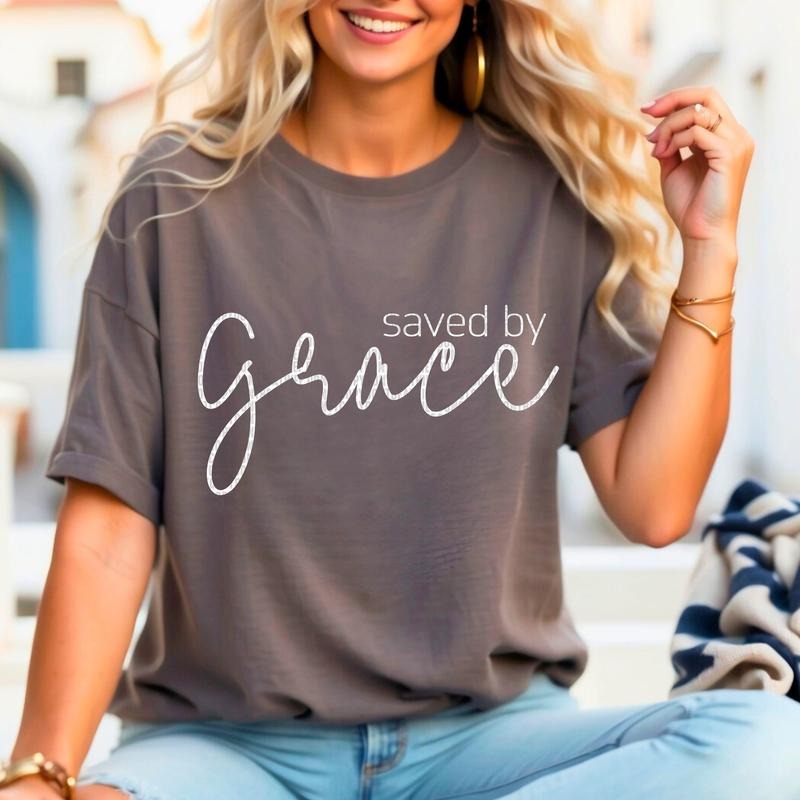 Saved By Grace DTF Transfers - THIS IS NOT A SHIRT Hoodie, Sweatshirt | HypeCrazeTee.com