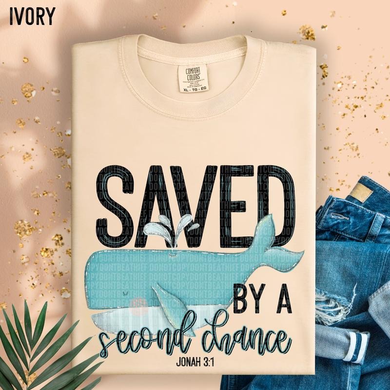 Saved by a Second Chance DTF Transfers - THIS IS NOT A SHIRT Hoodie, Sweatshirt | HypeCrazeTee.com