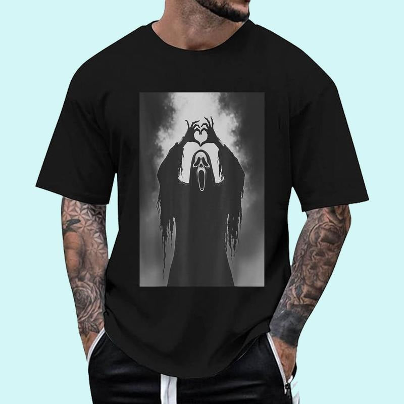 Scary Face Horror Poster T-Shirt | Tee For Men and Women, Unisex Cotton Hoodie, Sweatshirt | HypeCrazeTee.com