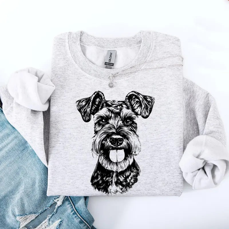 Schnauzer, Pet, Dog Breed Sweatshirt, Crew Neck, Women's, Crewneck T-Shirts, Hoodie | HypeCrazeTee.com