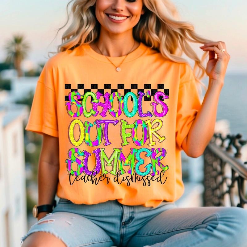 School's Out Teacher DTF Transfers - THIS IS NOT A SHIRT Hoodie, Sweatshirt | HypeCrazeTee.com