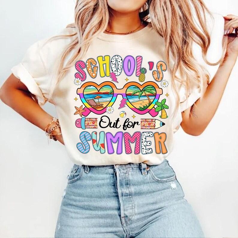 Schools Out for Summer Last Day Preppy Teacher Kids Appreciation Break T-Shirt Hoodie, Sweatshirt | HypeCrazeTee.com