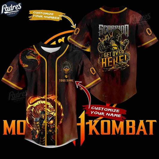 Scorpion Get Over Here Custom Baseball Jersey - Padres Jersey Oasis: Elevate Your Baseball Style Game