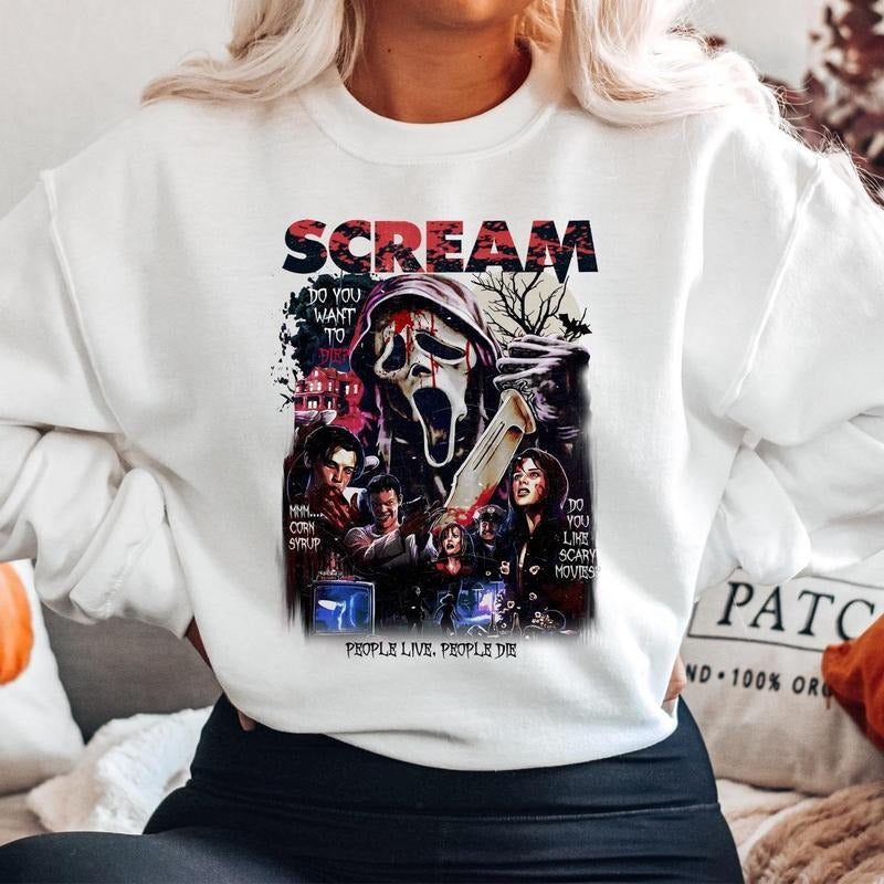 Scream movie sweatshirt, Sweatshirt, Hoodie T-Shirts | HypeCrazeTee.com