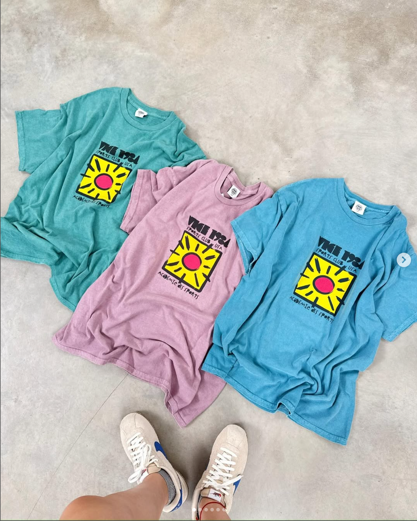 Vice 84 'Sun Sports Club' Vintage Washed Tee - Sage