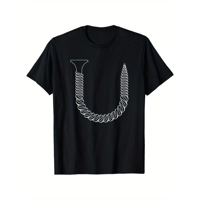 Screw Shaped U - Funny Tool Insult Shirt T-Shirt, 100% Cotton, Gift for Men, Dad,  And Friends, Hoodie, Sweatshirt