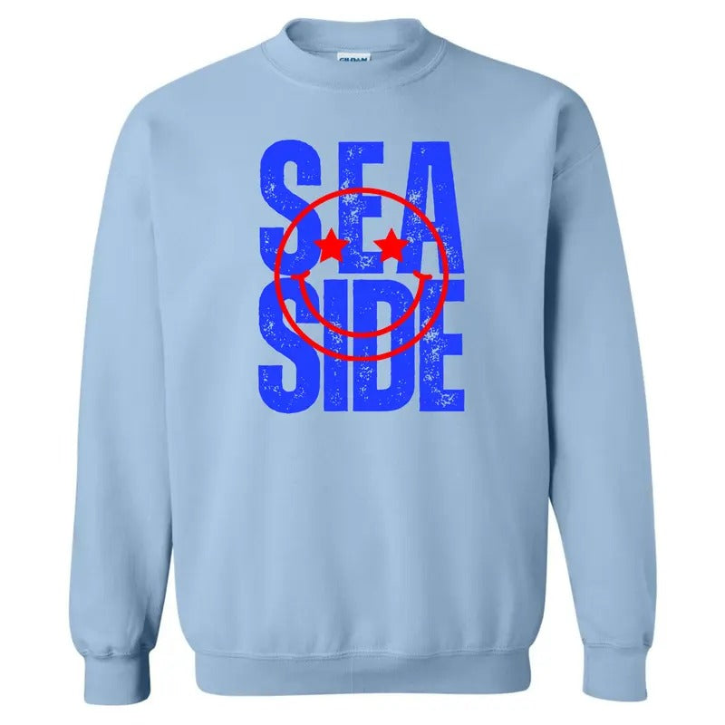 Sea Side Block Letter Sweatshirt 'NLB' T-Shirts, Hoodie | HypeCrazeTee.com