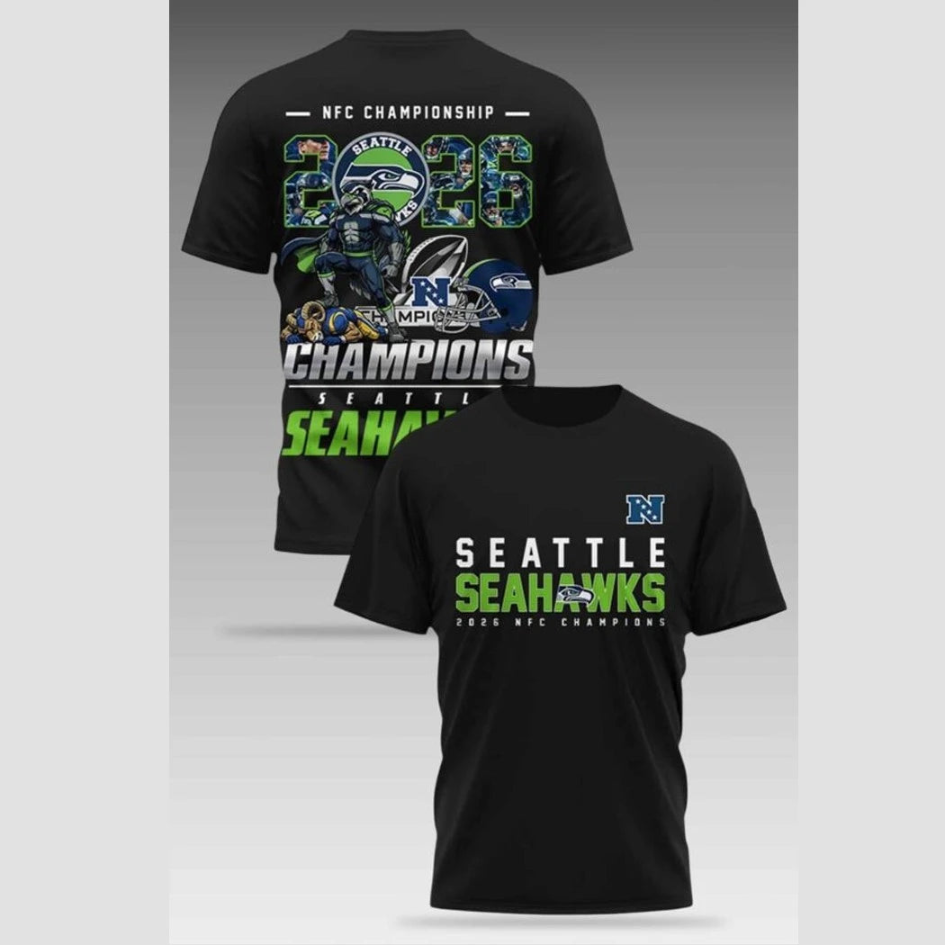 Seahawks 2026 NFC Championship Champions Logo T-Shirt