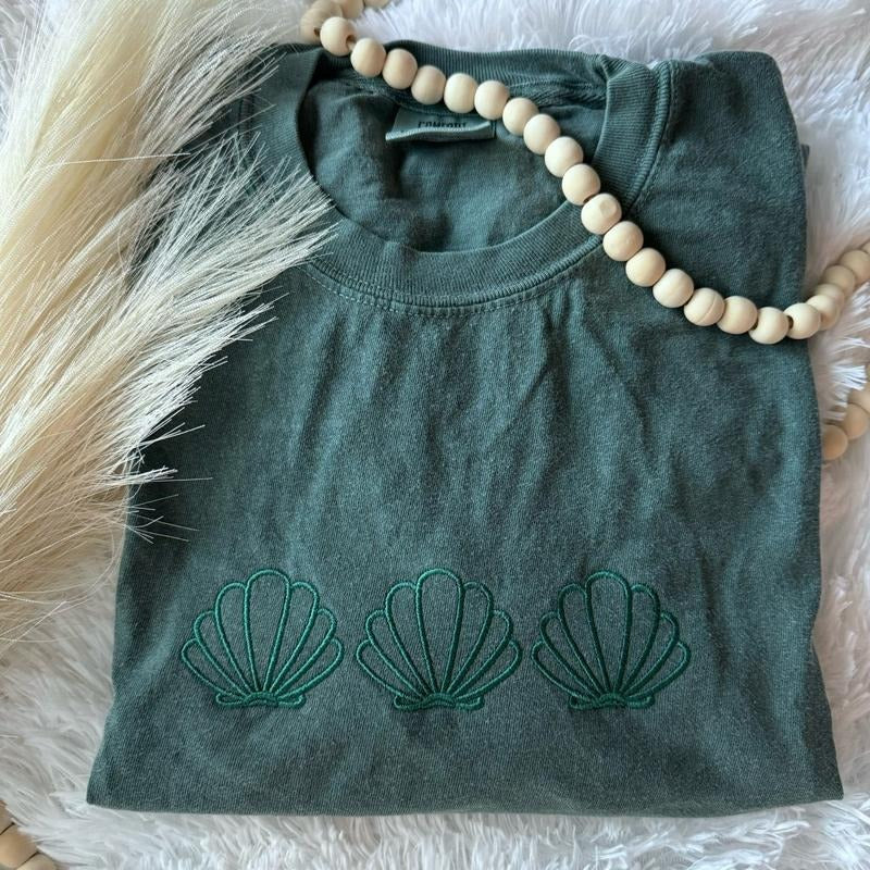 Seashell Embroidered Shirt Embroidered Summer Embroidered Summer T-Shirts, Hoodie, Sweatshirt